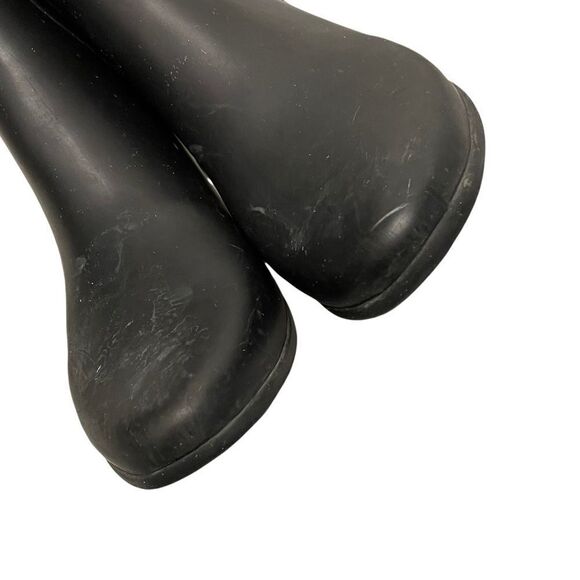 LOEFFLER RANDALL Rubber Ankle Chelsea Rain boot Waterproof Black 8 - Picture 7 of 14